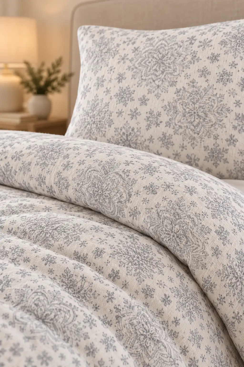 Cotton Collection Flanel Çift Kişilik Nevresim Seti Snow 3