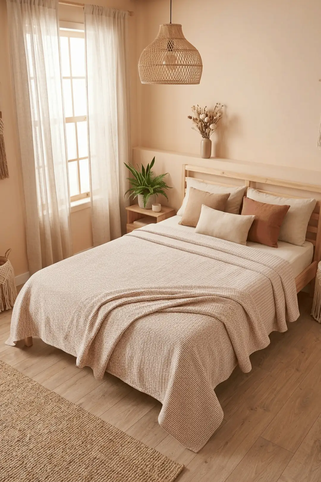 Cotton Collection Dash Tek Kişilik Pike Kiremit 160x230 cm 3