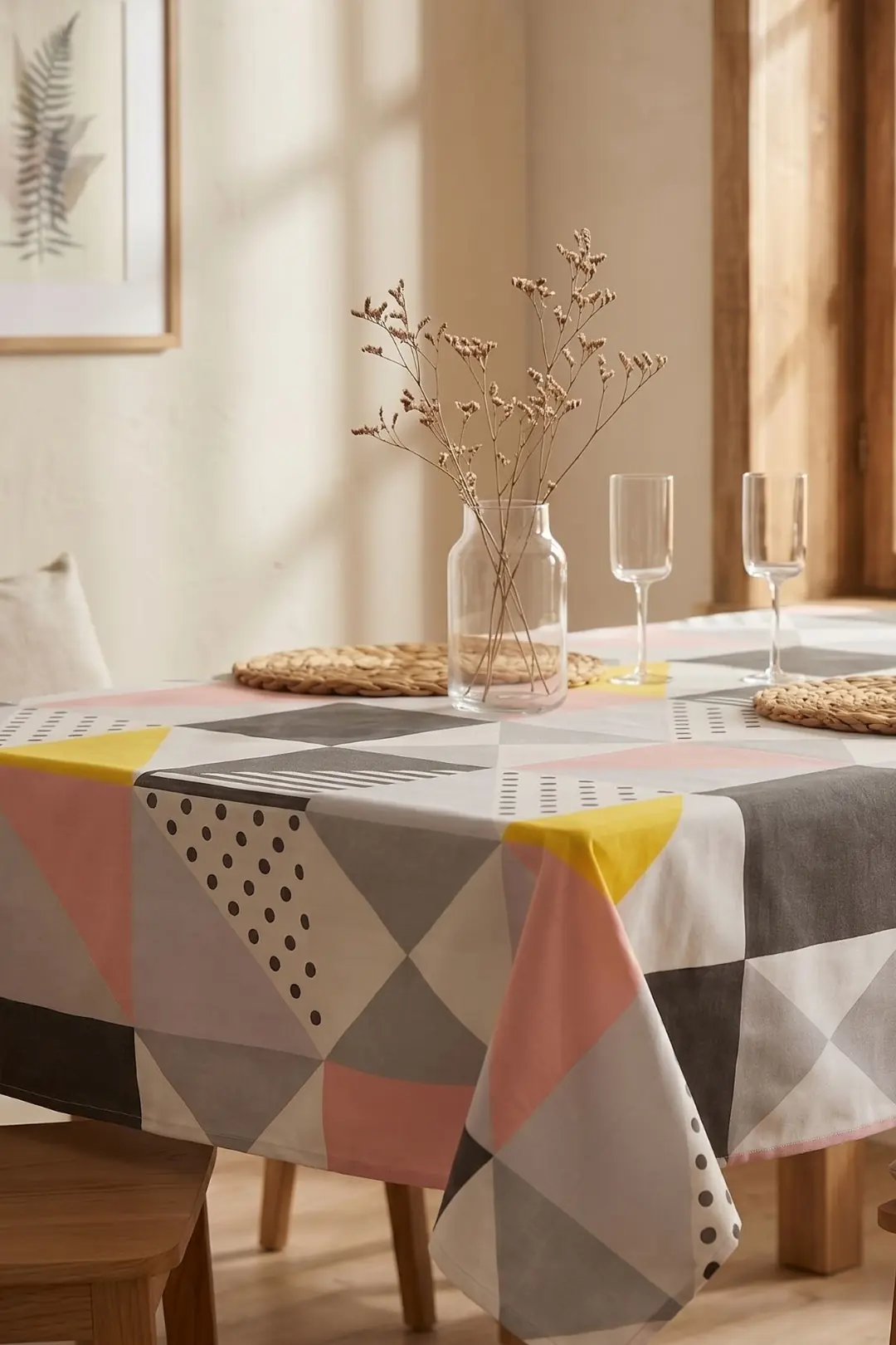 Cotton Collection Döşemelik Masa Örtüsü Checkers 145x210 2