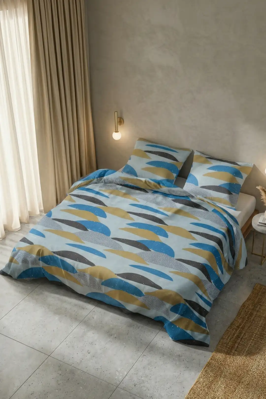 Cotton Collection Çift Kişilik Nevresim Takımı Adalar 1