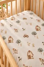 Flanel Bebek Lastikli Çarşaf Farm 2