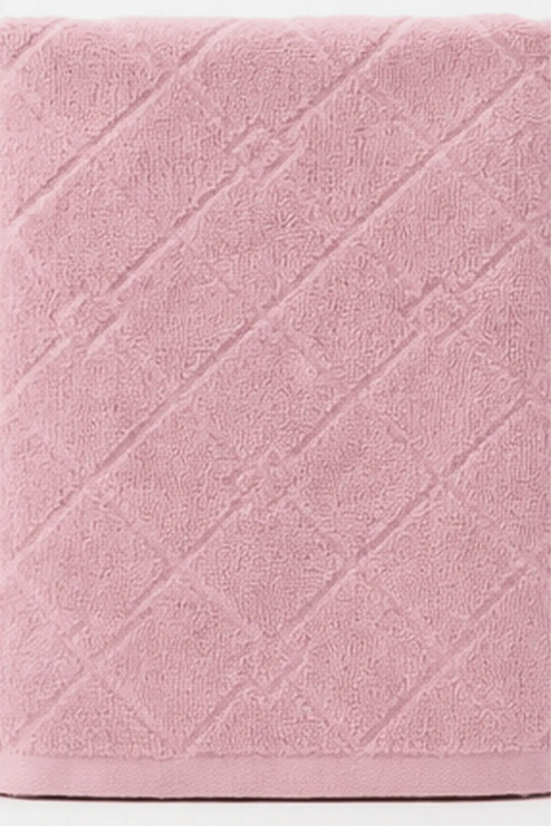 La Notte Flora King Kadife Duş Havlusu Pembe 70x150 cm 5