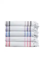 Cotton Collection Bukle Peştamal Havlu Çizgili Saçaklı Byz-pem 2