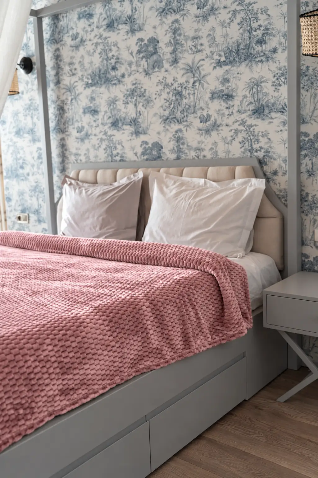 La Notte Soft Elegant Çift Kişilik Battaniye Gül Kurusu