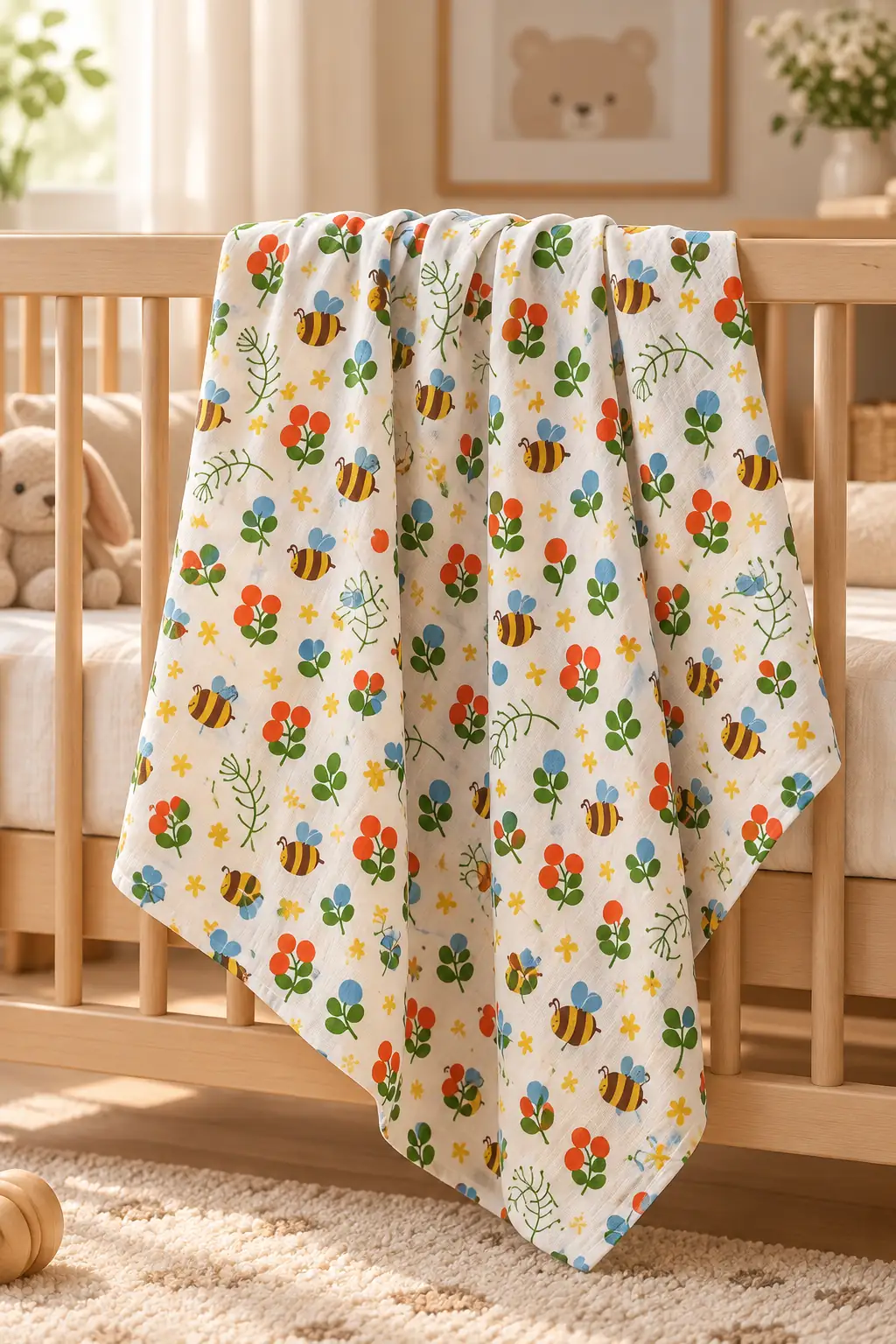 Cotton Collection Müslin Bebek Battaniye Arı