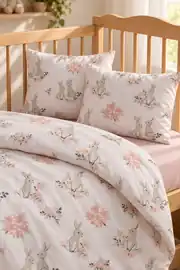 Cotton Collection %100 Pamuk Ranforce Bebek Nevresim Takımı Bunny Family 3