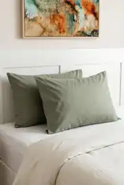 Cotton Collection 2'li Yastık Kılıfı Haki 2