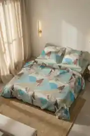 Cotton Collection Tek Kişilik Lastikli Çarşaflı Nevresim Takımı Doğa 3