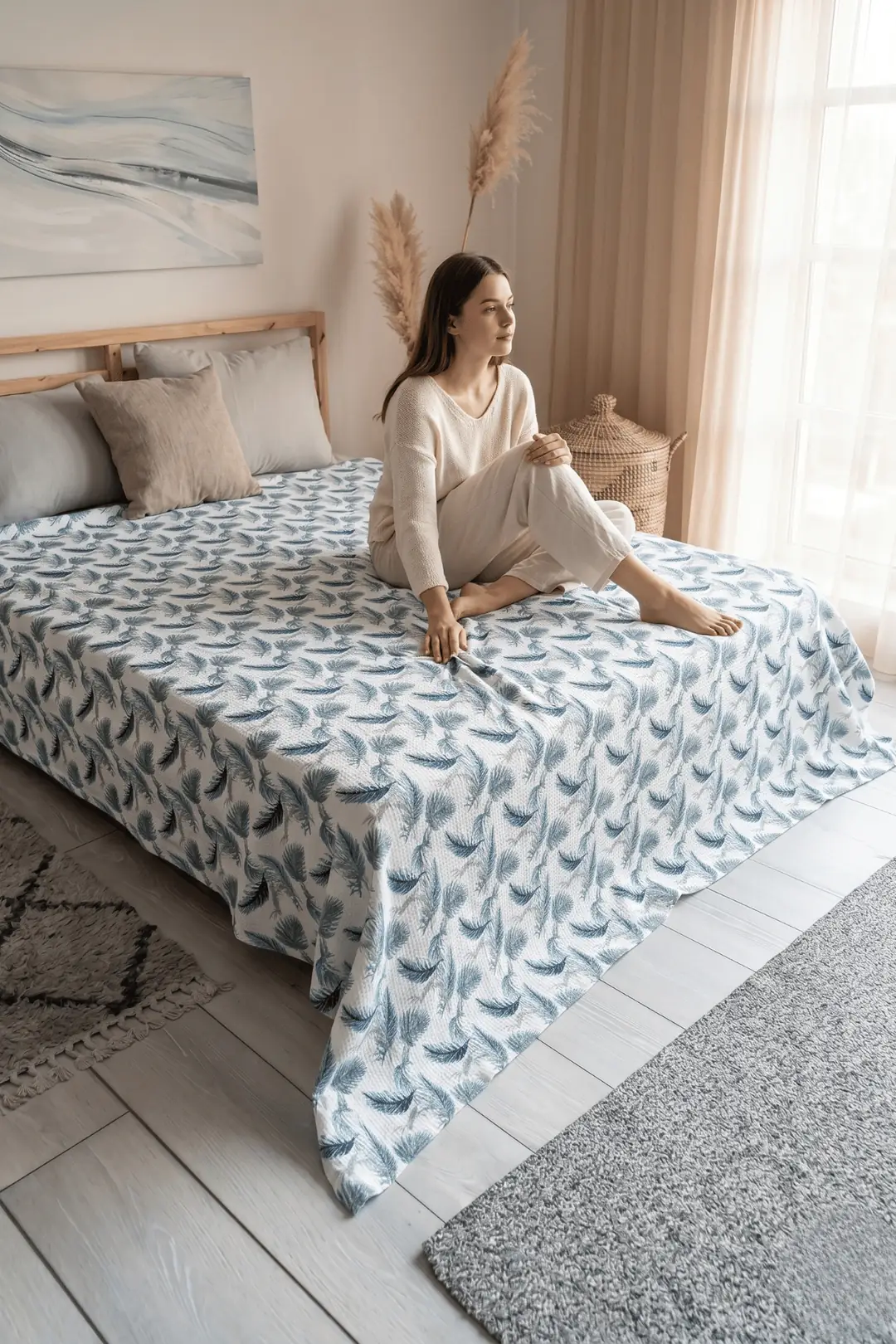 Cotton Collection Çift Kişilik Pike Mint 3