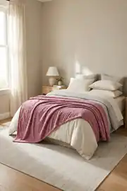 La Notte Soft Elegant Çift Kişilik Battaniye Gül Kurusu 2