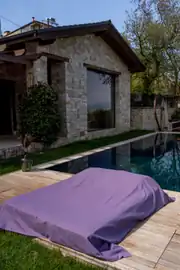 Cotton Collection Tek Kişilik Yatak Örtüsü Mor 3
