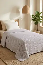 Cotton Collection Dash Tek Kişilik Pike Mor 160x230 cm 6