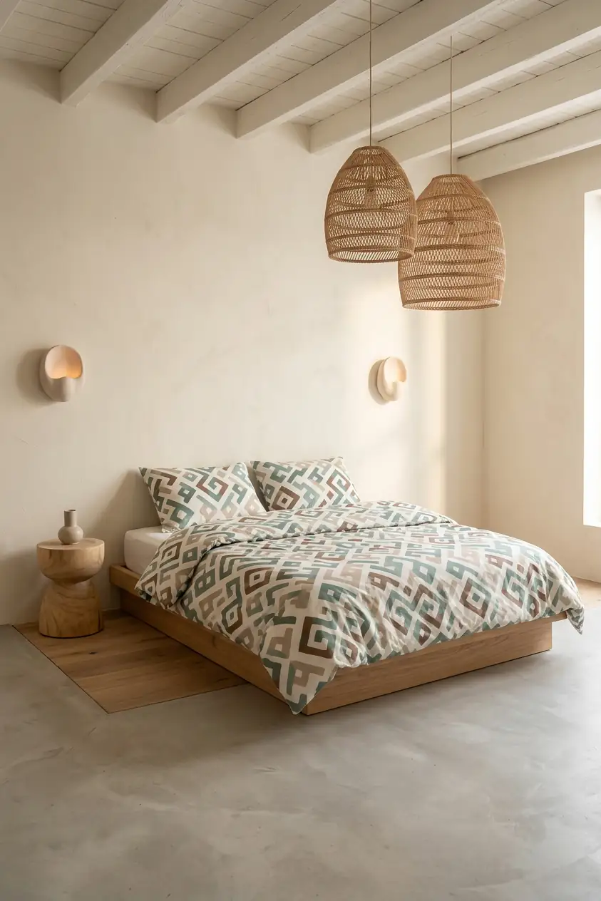 Cotton Collection Kışlık Pazen Çift Kişilik Nevresim Seti Geo Harmony