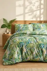 Cotton Collection Kreton Çift Kişilik Nevresim Seti Green Living 1