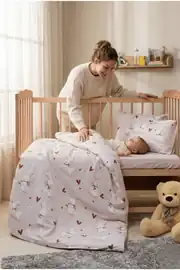 Cotton Collection %100 Pamuk Bebek Nevresim Takımı Bunnies 2