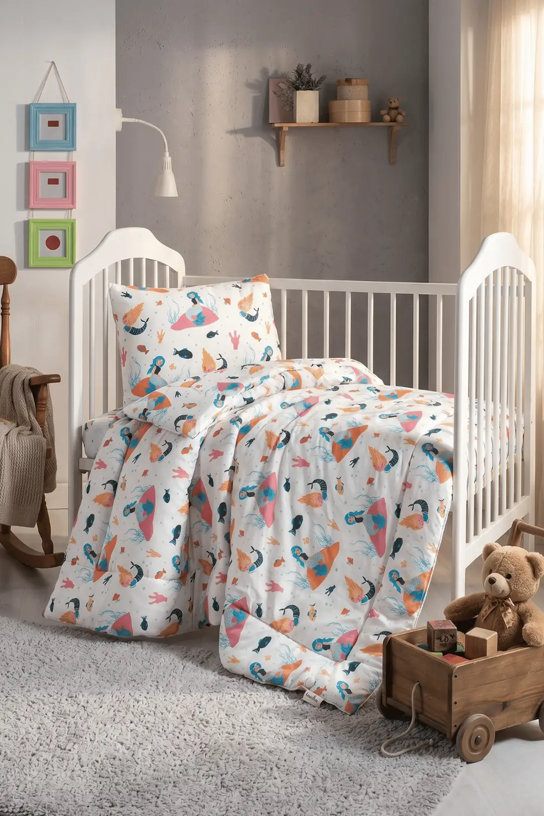 Lanotte Ranforce Bebe Yorgan+Yastık Kılıfı Denizkızı 7