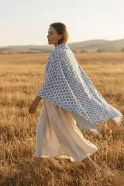 Cotton Collection Çift Kişilik Pike Balık 2