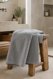 La Notte Pirinç Örgü %100 Pamuk 90x145 Banyo Havlusu Gri 2