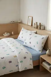 Cotton Collection Ranforce Tek Kişilik Nevresim Takımı Aritmetik 2