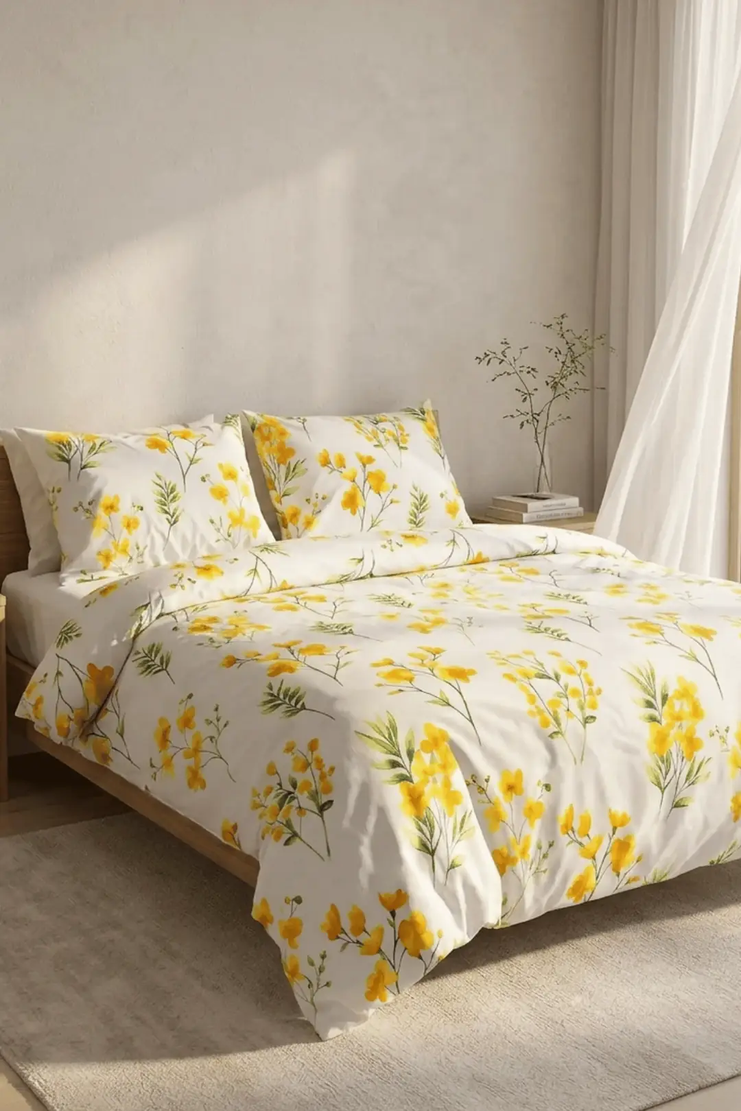 Cotton Collection Çift Kişilik Nevresim Seti Daisy