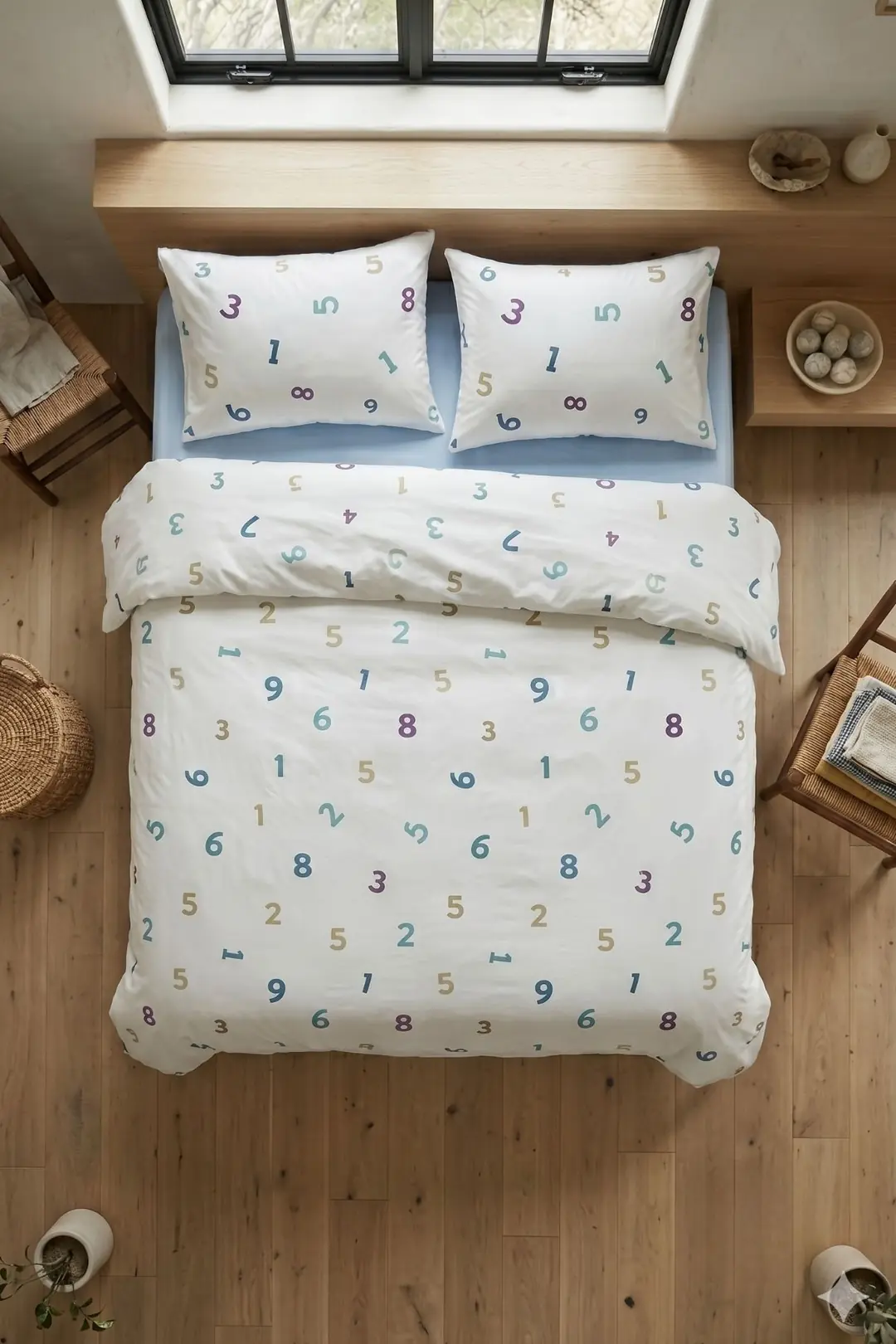 Cotton Collection Ranforce Tek Kişilik Nevresim Takımı Aritmetik 3