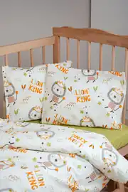 Cotton Collection %100 Pamuk Bebek Nevresim Takımı Lion 5