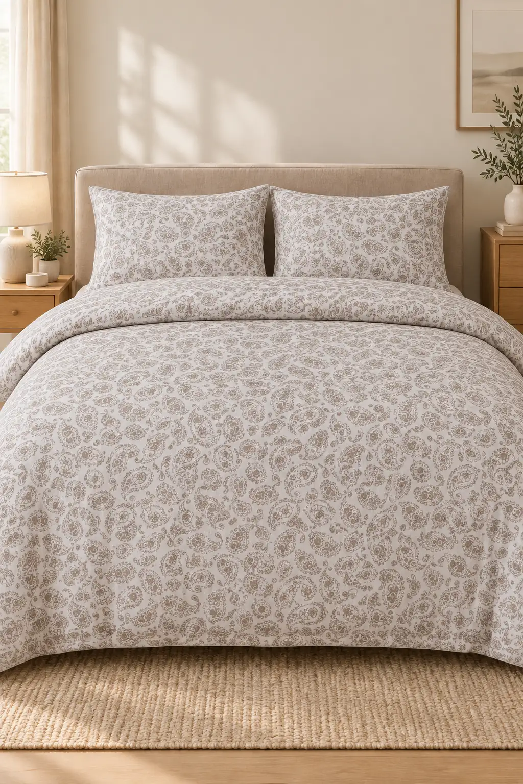 Cotton Collection Flanel Çift Kişilik Nevresim Seti Damla