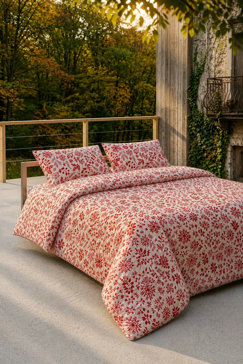 Cotton Collection Kışlık Pazen Tek Kişilik Nevresim Seti Floral