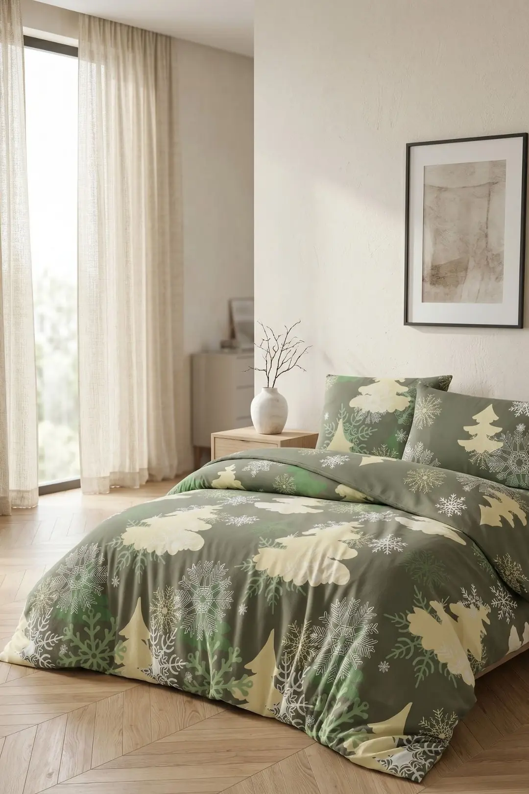 Cotton Collection Flanel Çift Kişilik Nevresim Takımı Gcref2298