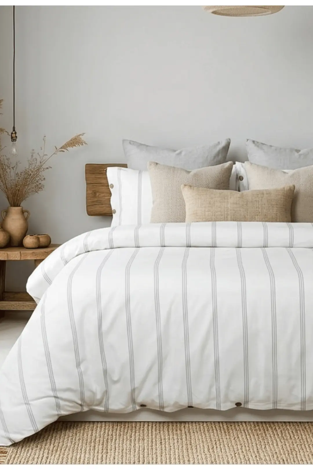 Cotton Collection Tek Kişilik Çizgili Nevresim Seti Seroya 5