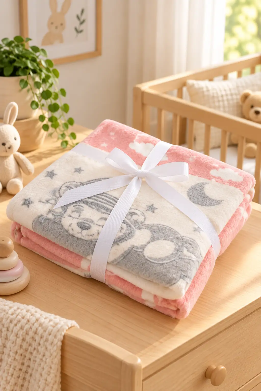 Cotton Collection Bebek Battaniye Pembe 3