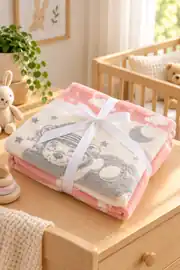 Cotton Collection Bebek Battaniye Pembe 3