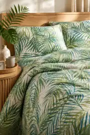 Cotton Collection Kreton Çift Kişilik Nevresim Seti Green Living 2