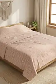 Cotton Collection Dash Çift Kişilik Pike Kiremit 210x230 cm 6