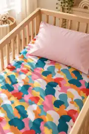 Cotton Collection %100 Pamuk Ranforce Bebek Çarşaf Seti Colorful 2