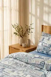 Cotton Collection Ranforce Tek Kişilik Nevresim Takımı City 2