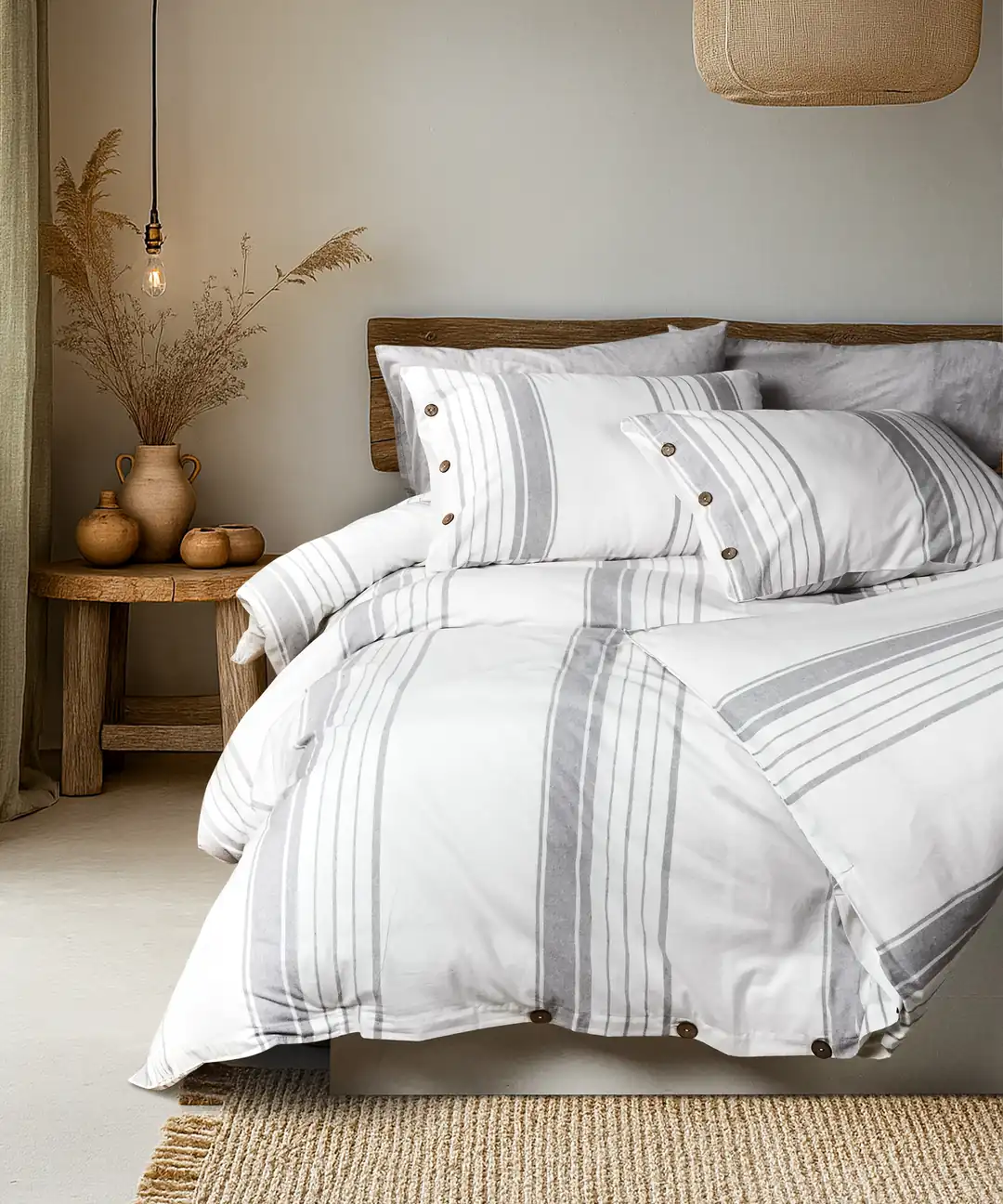Cotton Collection Tek Kişilik Nevresim ve Çarşaf Seti Mistray
