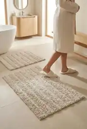 Cotton Collection 2'li Klozet Takımı Line Taş 60x100+50x60 1