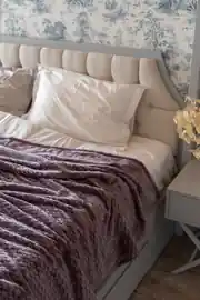 La Notte Soft Elegant Tek Kişilik Battaniye Mürdüm 1