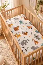 Flanel Bebek Lastikli Çarşaf Safari 1