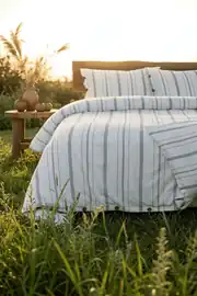 Cotton Collection Çift Kişilik Çizgili Nevresim Seti Solinea 6