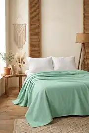 Cotton Collection Pike Çift Kişilik Pike Yeşil 1