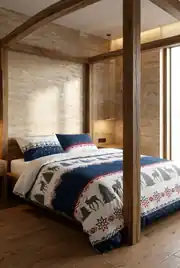 Cotton Collection Kışlık Pazen Çift Kişilik Nevresim Seti Winter 3