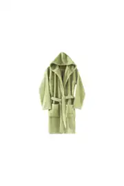 La Notte Bukle Kapüşonlu Bornoz Medium Yeşil 5