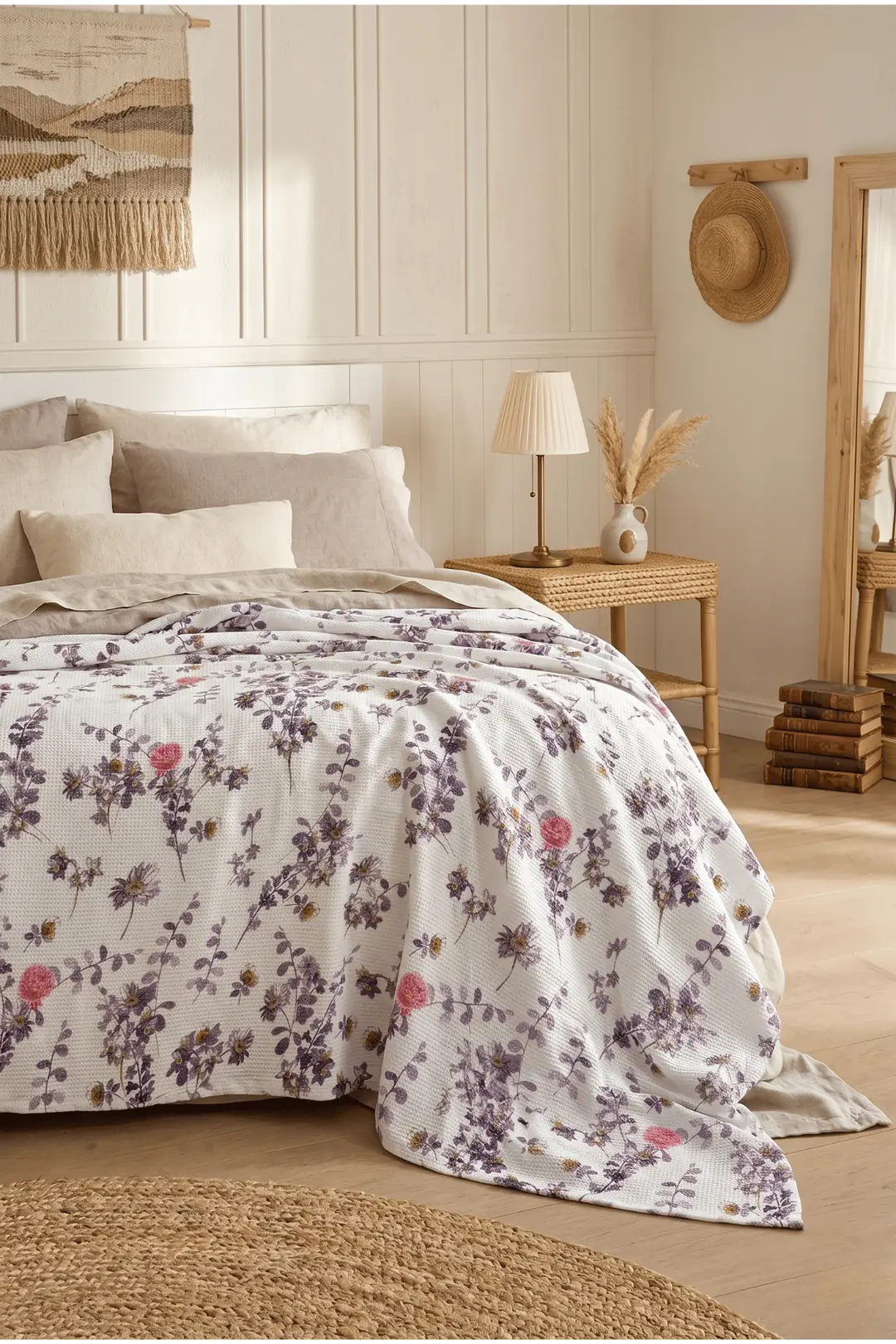 Cotton Collection Çift Kişilik Pike Flora 3