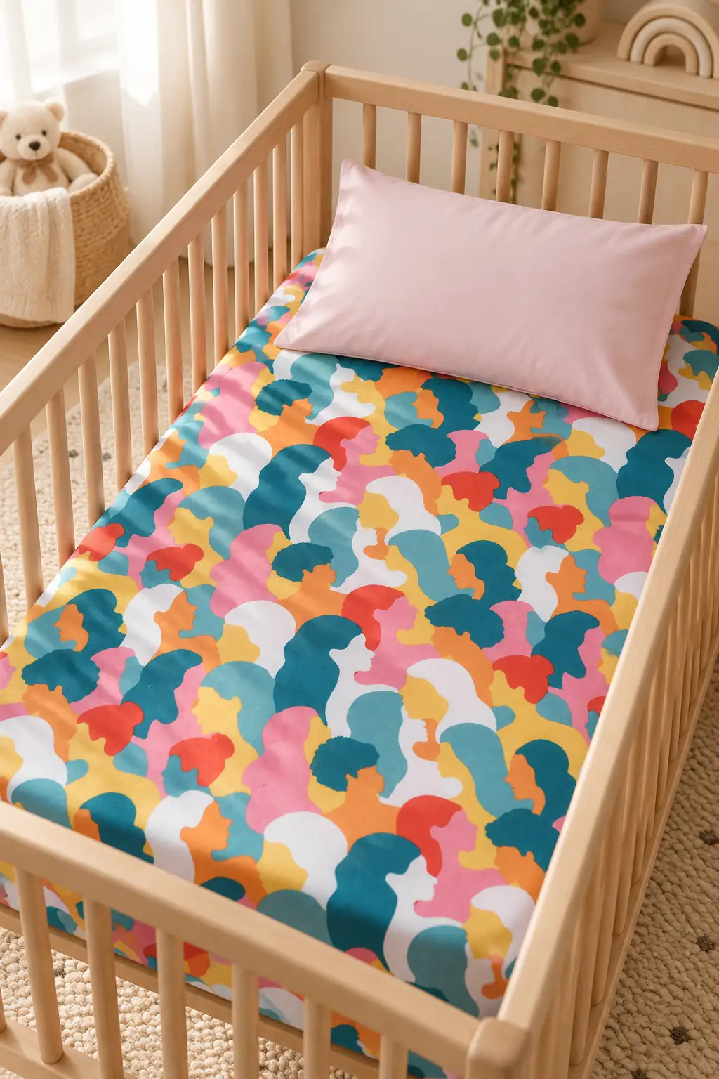 Cotton Collection %100 Pamuk Ranforce Bebek Çarşaf Seti Colorful