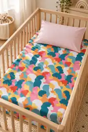 Cotton Collection %100 Pamuk Ranforce Bebek Çarşaf Seti Colorful 1