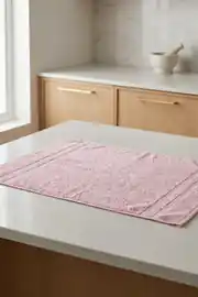 Cotton Collection Bukle Mutfak Havlusu Bordürlü Pembe 30x50 2
