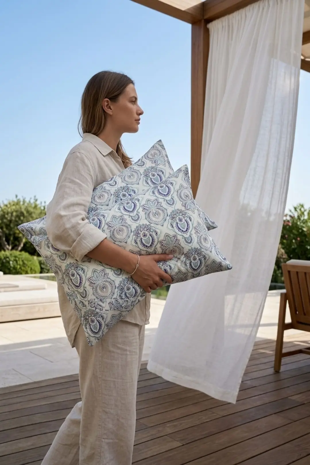 Cotton Collection Ranforce 2'li Yastık Kılıfı Maıra Mavi 3