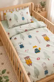 Cotton Collection %100 Pamuk Ranforce Bebek Nevresim Takımı Forest 2